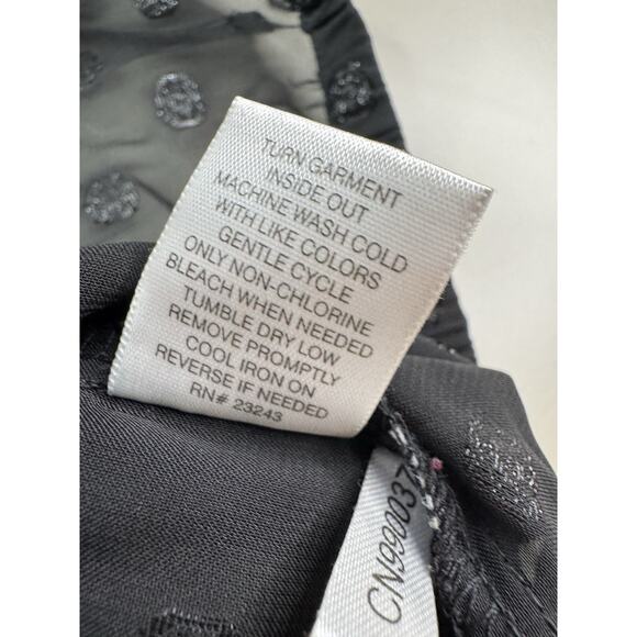 NY & Co Womens Sleeveless Sheer Top M Black Glitter Polka Dot Whimsigoth Fairy - Picture 12 of 14